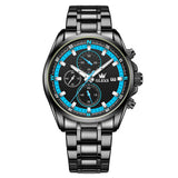 Black Strap-Blue Dial Black Trim