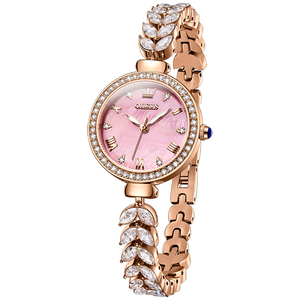 Rose Strap-Pink Dial Rose gold Trim