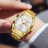 OLEVS Watches for Man 5528 Golden White
