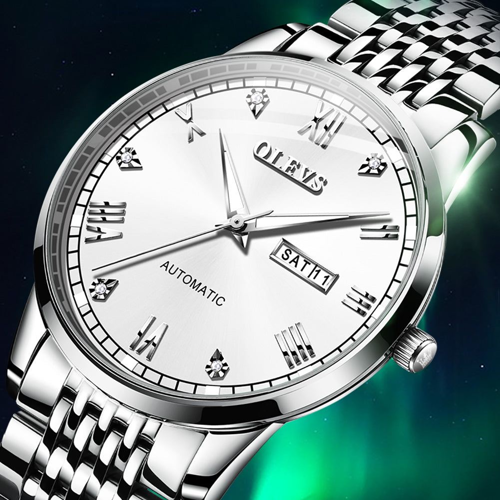 Silver Strap-White Dial Silver Trim