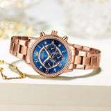 Rose Strap-Blue Dial Rose Trim