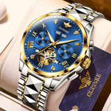 OUPINKE 3240 Self Winding Black Watches for Men Luxury Business Dress Mens Watch Reloj Para Hombre