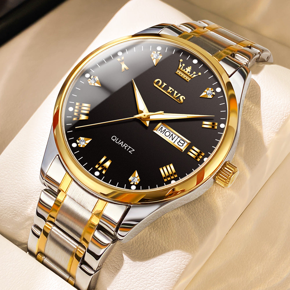 OLEVS Watches for Man 5563 Golden Black