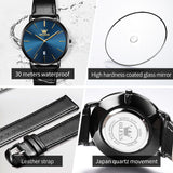 OLEVS Watches for Man 5869 Black Blue