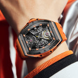 Men Automatic Sports Watch Original Skeleton Mechanical Self Winding Luxury Dress Sapphire Crystal Waterproof Wrist Watch for Men 6012