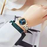 Two Tone Strap - Blue Dial Gold Trim