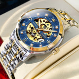 Two Tone Strap - Blue Dial Gold Trim