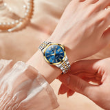 OLEVS Watches for Woman 3620 Golden Blue