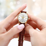 OLEVS Watches for Woman 6898 Golden White