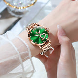 OLEVS 5189 Watch for Women Mesh Strap Fashion Rose Gold Dress Watches