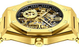 OLEVS  6669 Self Winding Watches for Men Automatic Mechanical Tourbillon Stainless Steel Waterproof Luminous Luxury Dress Wrist Watches