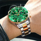 OLEVS Watches for Man 2870 Golden Green
