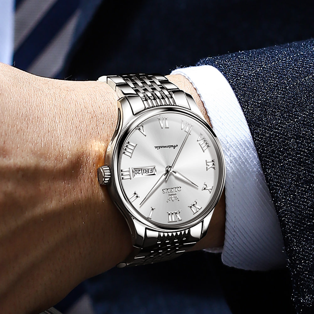 Silver Strap - White Dial Silver Trimr