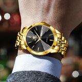 OLEVS Watches for Man 3615 Golden Black-QJ