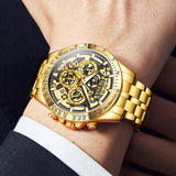 OLEVS Watches for Man 9913 Golden Black