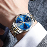 Two Tone Strap - Blue Dial Silver Trim