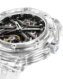 OLEVS 8002 Automatic Watch for Men Self-Winding Diamond Waterproof Stainless Steel Wrist Watches Tourbillon Skeleton Mechanical