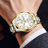 OLEVS Watches for Man 2906 Golden White
