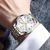 Two Tone Strap - White Dial Silver Trim