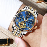 Two Tone Strap - Blue Dial Gold Trim