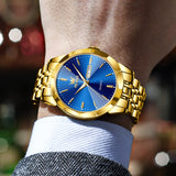 OLEVS Watches for Man 3615 Golden Blue -QJ