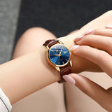 OLEVS Watches for Woman 6898 Golden Blue
