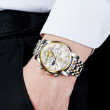 OLEVS Watches for Man 2859 Golden White