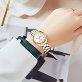 Two Tone Strap - White Dial Gold Trim