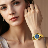 OLEVS Watches for Woman 7008 Golden Blue