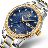 Two Tone Strap - Blue Dial Gold Trim