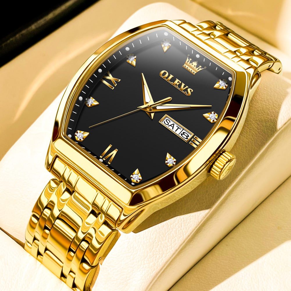 Gold Strap - Black Dial Gold Trim