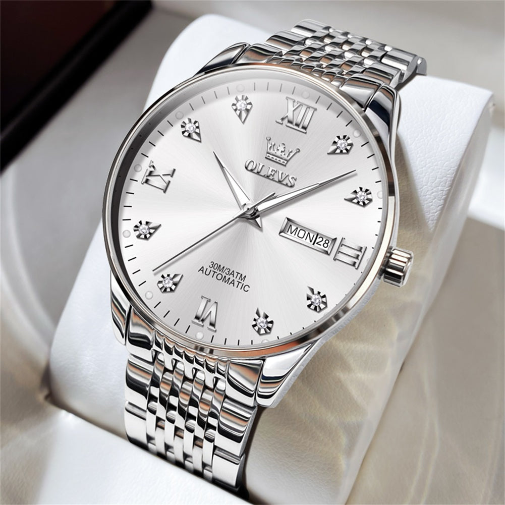 Silver Strap-White Dial Silver Trim