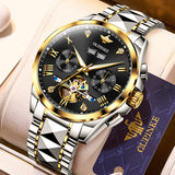 OUPINKE 3240 Self Winding Black Watches for Men Luxury Business Dress Mens Watch Reloj Para Hombre
