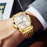 OLEVS Watches for Man 5528 Golden White