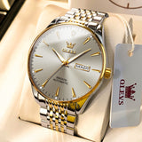 Two Tone Strap-Grey Dial Gold Trim