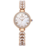 Rose Strap-White Dial Rose gold Trim