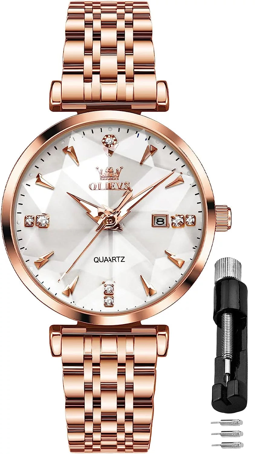 OLEVS Watches for Woman 5536 Rose White