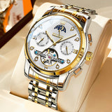 Two Tone Strap - White Dial Gold Trim