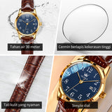 OLEVS Watches for Woman 5566 Golden Blue