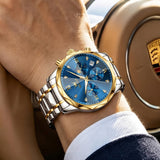 OLEVS Watches for Man 2730 Golden Blue