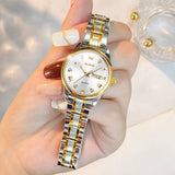 Two Tone Strap - White Dial Gold Trim