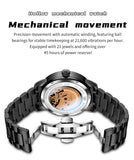 OLEVS 6670 Men Automatic Watch Diamond Skeleton Mechanical Luxury Self Winding Moon Phase Calendar Waterproof Wrist Watch for Men