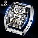 Men Automatic Sports Watch Original Skeleton Mechanical Self Winding Luxury Dress Sapphire Crystal Waterproof Wrist Watch for Men 6012