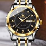 Two Tone Strap - Black Dial Gold Trim