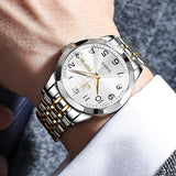 OLEVS Watches for Man 9970 Golden White