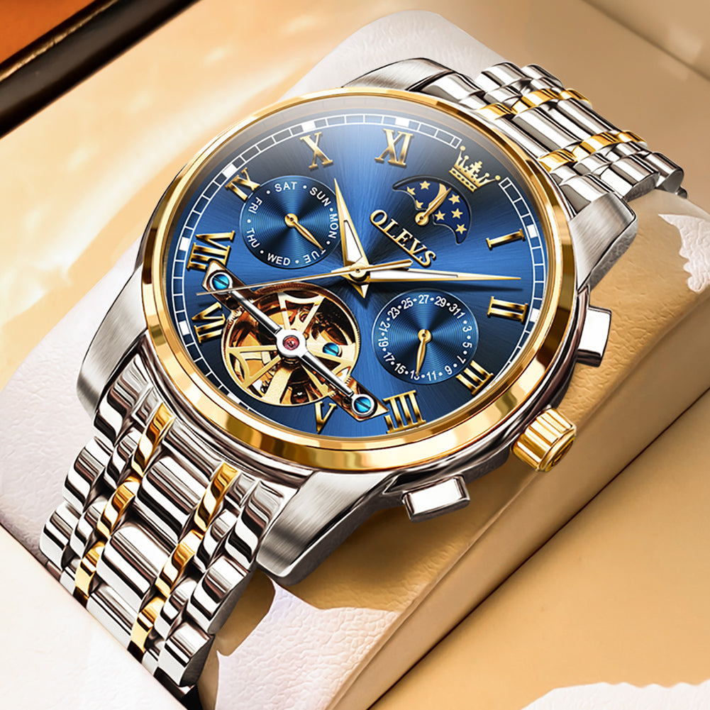 Two Tone Strap - Blue Dial Gold Trim