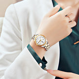 OLEVS Watches for Woman 5567 Golden White