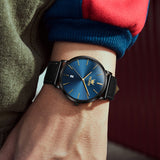 OLEVS  5869 Watches for Men Minimalist Ultra Thin Fashion Casual Analog Quartz Date Watch Waterproof Slim Simple Big Face Dress Mens Wrist Watches with Retro Leather Band for Men Reloj para Hombre