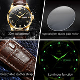 OLEVS Watches for Man 6896 Golden Black