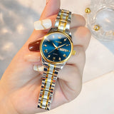 Two Tone Strap - Blue Dial Gold Trim